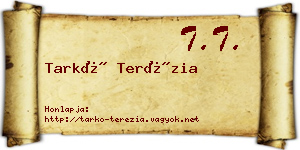 Tarkó Terézia névjegykártya